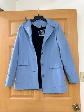 Mulberry Street Pale Blue Jacket with Black Label
